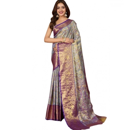 Generic Women's Jacquard Saree With Unstitched Blouse 5.5Mtr (Multicolor) Generic Women's Jacquard Saree With Unstitched Blouse 5.5Mtr (Multicolor)