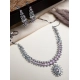 Generic Women's Brass Silver Plated Necklace set (Pink) Generic Women's Brass Silver Plated Necklace set (Pink)