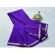 Generic Women's Crepe Chit Pallu Solid Saree With Unstitched Blouse 5.5Mtr (Purple) Generic Women's Crepe Chit Pallu Solid Saree With Unstitched Blouse 5.5Mtr (Purple)