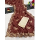 Generic Women's Chiffon Embroidered Saree With Unstitched Blouse 5.5Mtr (Maroon) Generic Women's Chiffon Embroidered Saree With Unstitched Blouse 5.5Mtr (Maroon)