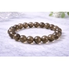 Generic Natural Crystal 8mm Smoky Quartz Bracelet  (Brown)