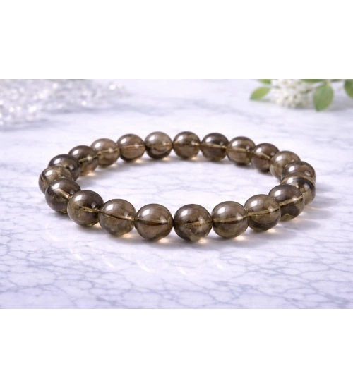 Generic Natural Crystal 8mm Smoky Quartz Bracelet (Brown) Generic Natural Crystal 8mm Smoky Quartz Bracelet (Brown)