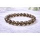 Generic Natural Crystal 8mm Smoky Quartz Bracelet  (Brown)
