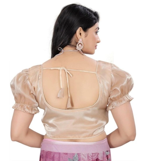 Generic Women's Jimmy Solid Designer Neck Elastic Sleeve Readymade Blouse (Beige 38 , Alterable up to 42)-PID65826 Generic Women's Jimmy Solid Designer Neck Elastic Sleeve Readymade Blouse (Beige 38 , Alterable up to 42)-PID65826