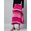 Generic Women's Satin Pleated Elasticated Skirt (Pink)