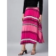 Generic Women's Satin Pleated Elasticated Skirt (Pink)