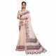 Generic Women's Linen Floral Printed Saree With Unstitched Blouse 5.5Mtr (Cream) Generic Women's Linen Floral Printed Saree With Unstitched Blouse 5.5Mtr (Cream)