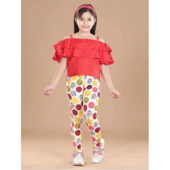 Generic Girl's Cotton Lycra Floral Elasticated Jeggings (Multicolor) Generic Girl's Cotton Lycra Floral Elasticated Jeggings (Multicolor)