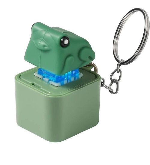 Generic Plastic Solid Frog Croaking Keychain (Multicolor)