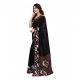 Generic Women's Georgette Printed Saree With Unstitched Blouse 5.5Mtr (Black) Generic Women's Georgette Printed Saree With Unstitched Blouse 5.5Mtr (Black)