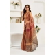 Generic Women's Faux Linen Geometric Print Ready to wear Saree With Unstitched Blouse 5.5Mtr (Brown) Generic Women's Faux Linen Geometric Print Ready to wear Saree With Unstitched Blouse 5.5Mtr (Brown)
