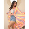 Generic Women's Polyester Crepe Printed Long Sleeves Shrug (Multicolor)