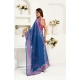 Generic Women's Faux Linen Floral Print Ready to wear Saree With Unstitched Blouse 5.5Mtr (Blue) Generic Women's Faux Linen Floral Print Ready to wear Saree With Unstitched Blouse 5.5Mtr (Blue)