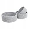 Generic Cotton 8x3 Inch Kidi Round 3 Set Bedside Organizer With Out Lid (Gray) Generic Cotton 8x3 Inch Kidi Round 3 Set Bedside Organizer With Out Lid (Gray)