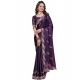 Generic Women's Georgette Embroidered Saree With Unstitched Blouse 5.5Mtr (Purple) Generic Women's Georgette Embroidered Saree With Unstitched Blouse 5.5Mtr (Purple)