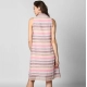Generic Women's Polyester Striped Sleeveless Dress (Pink) Generic Women's Polyester Striped Sleeveless Dress (Pink)