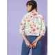 Generic Women's Polyester Floral 3-4th Sleeves Shrug (Multicolor) Generic Women's Polyester Floral 3-4th Sleeves Shrug (Multicolor)