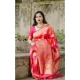 Generic Women's Soft Litchi Silk Jacquard Work Saree With Unstitched Blouse 5.5Mtr (Red) Generic Women's Soft Litchi Silk Jacquard Work Saree With Unstitched Blouse 5.5Mtr (Red)