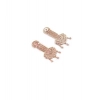 Generic Women's Brass Silver Plated Drop Earrings (Pink) Generic Women's Brass Silver Plated Drop Earrings (Pink)