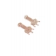 Generic Women's Brass Silver Plated Drop Earrings (Pink) Generic Women's Brass Silver Plated Drop Earrings (Pink)