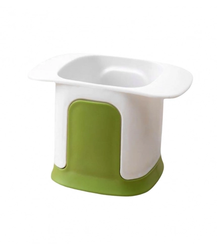 Generic ABS Plastic Solid Hand Pressure Vegetable Chopper and Dicer (Green-White)