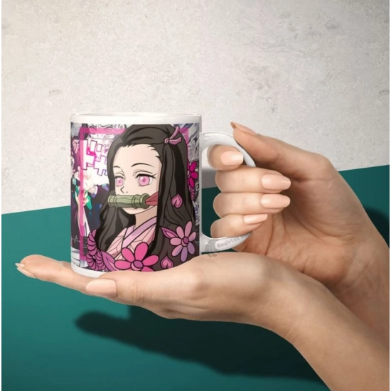 Generic Anime Kamado Nezuko Ceramic Printed Coffee Mug (White)