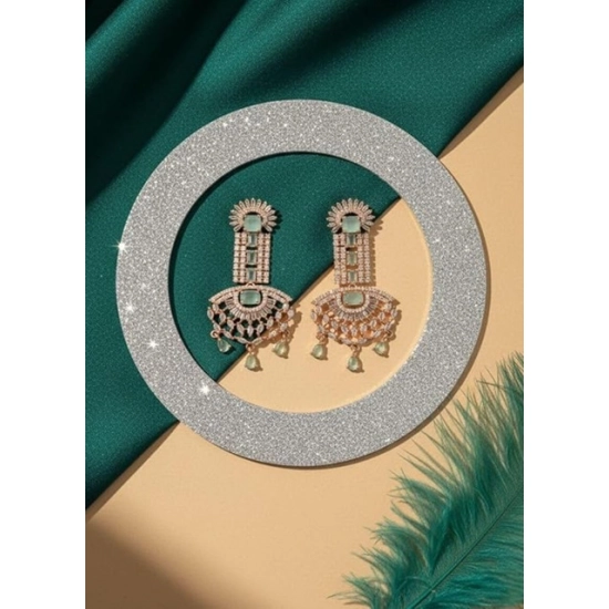 Generic Women's Brass Silver Plated Drop Earrings (Turquoise) Generic Women's Brass Silver Plated Drop Earrings (Turquoise)
