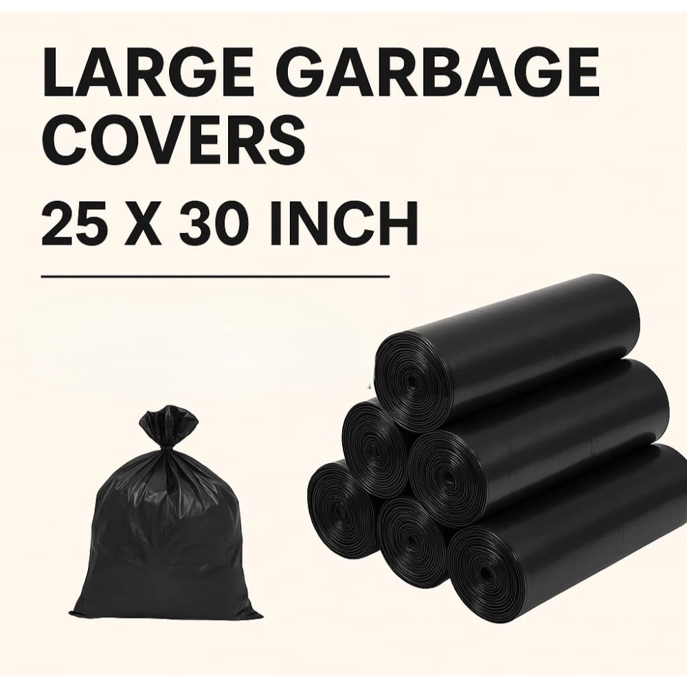 Generic Pack of 4 Biodegradeable Vegetable-Paper 25 x 30 Inches Garbage Bag (Black) - Image 3
