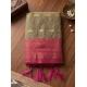 Generic Women's Cotton Printed Saree With Unstitched Blouse 5.5Mtr (Multicolor)