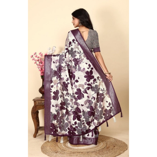 Generic Women's Cotton Silk Floral Printed Saree With Unstitched Blouse 5.5Mtr (Multicolor) Generic Women's Cotton Silk Floral Printed Saree With Unstitched Blouse 5.5Mtr (Multicolor)