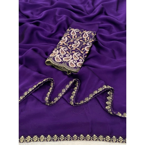 Generic Women's Chiffon Embroidered
Saree With Unstitched Blouse 5.5Mtr (Purple) Generic Women's Chiffon Embroidered
Saree With Unstitched Blouse 5.5Mtr (Purple)