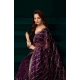 Generic Women's Net Sequence Saree With Unstitched Blouse 5.5Mtr (Purple) Generic Women's Net Sequence Saree With Unstitched Blouse 5.5Mtr (Purple)