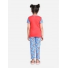 Generic Girl's Cotton Hosiery Printed Night Suit Set (Red-Blue) Generic Girl's Cotton Hosiery Printed Night Suit Set (Red-Blue)