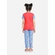 Generic Girl's Cotton Hosiery Printed Night Suit Set (Red-Blue) Generic Girl's Cotton Hosiery Printed Night Suit Set (Red-Blue)
