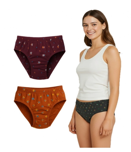 Generic Pack of_3 Women's Cotton Printed Hipster Panty (Multicolor)