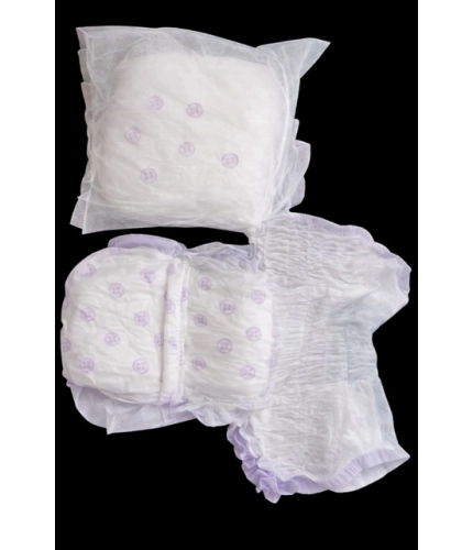 Generic Pack of_10 Pcs Cotton Disposable Lady Period Pants Sanitary Napkin (White)