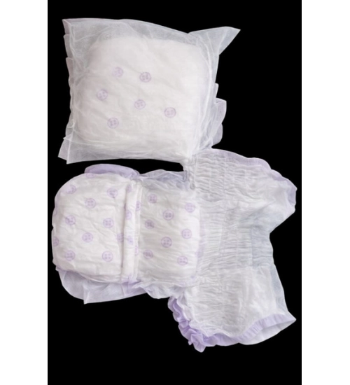 Generic Pack of_10 Pcs Cotton Disposable Lady Period Pants Sanitary Napkin (White)