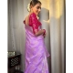 Generic Women's Soft Litchi Silk Jacquard Work Saree With Unstitched Blouse 5.5Mtr (Lavender) Generic Women's Soft Litchi Silk Jacquard Work Saree With Unstitched Blouse 5.5Mtr (Lavender)