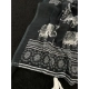Generic Women's Linen Cotton Printed Saree With Unstitched Blouse 5.5Mtr (Black)