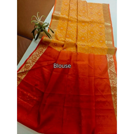 Generic Women's Raw Silk Ikkat Saree With Unstitched Blouse 5.5Mtr (Mustard) Generic Women's Raw Silk Ikkat Saree With Unstitched Blouse 5.5Mtr (Mustard)