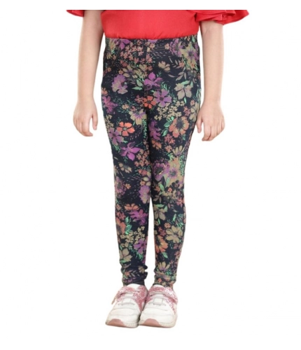 Generic Girl's Cotton Lycra Floral Elasticated Jeggings (Multicolor) Generic Girl's Cotton Lycra Floral Elasticated Jeggings (Multicolor)