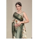 Generic Women's Cotton Silk  Printed Saree With Unstitched Blouse 5.5Mtr (Green)