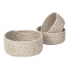 Generic Cotton 8x3 Inch Kidi Round 3 Set Bedside Organizer With Out Lid (Kidi)