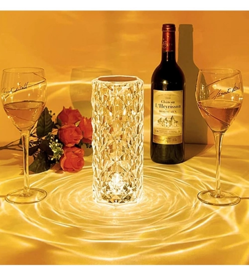 Generic Crystal plastic LED Rose Lamp – Crystal Diamond Design