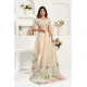 Generic Women's Linen Cotton Printed Ready To Wear Saree With Unstitched Blouse 5.5 Mtr (Light_Beige)