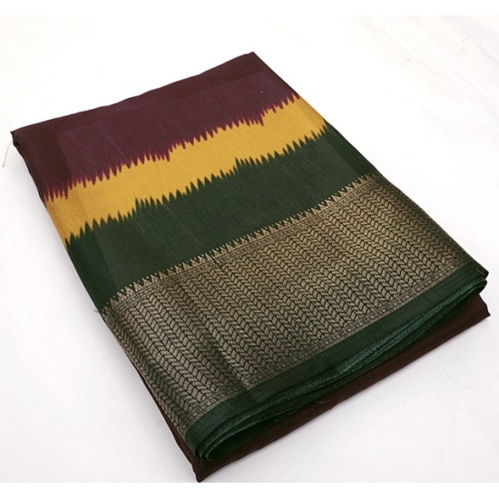 Generic Women's Cotton Silk Solid Saree With Unstitched Blouse 5.5Mtr (Multicolor) Generic Women's Cotton Silk Solid Saree With Unstitched Blouse 5.5Mtr (Multicolor)