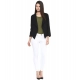 Generic Women's Polyester Solid Long Sleeves Blazer (Black) Generic Women's Polyester Solid Long Sleeves Blazer (Black)