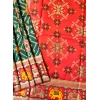 Generic Women's Patola Silk Meena And Zari Woven Saree With Unstitched Blouse 5.5Mtr (Blue)