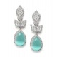 Generic Women's Brass Silver Plated Drop Earrings (Turquoise) Generic Women's Brass Silver Plated Drop Earrings (Turquoise)
