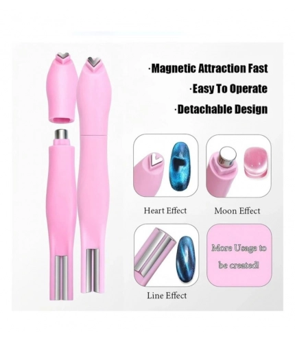 Generic Plastic Solid Magnetic Nail Art Pen Set (Multicolor)